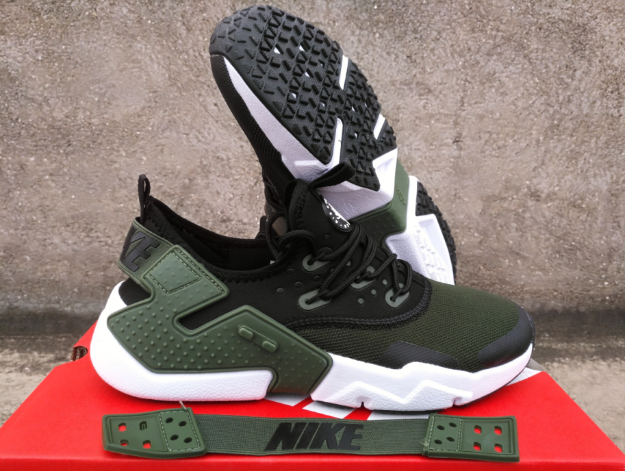 New Nike Air Huarache 6 Army Green Black Shoes